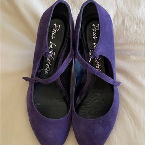Purple suede shoes